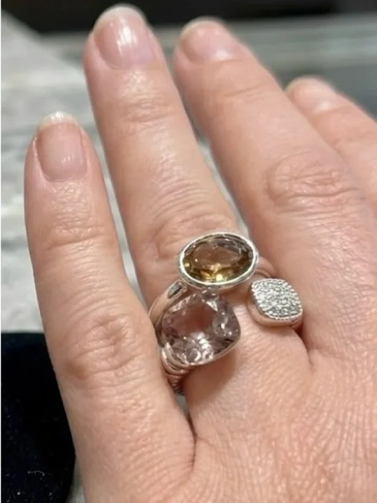 One New Statement Ring – Stainless Steel 14/18k plated Adjustable - Picture 6 of 8